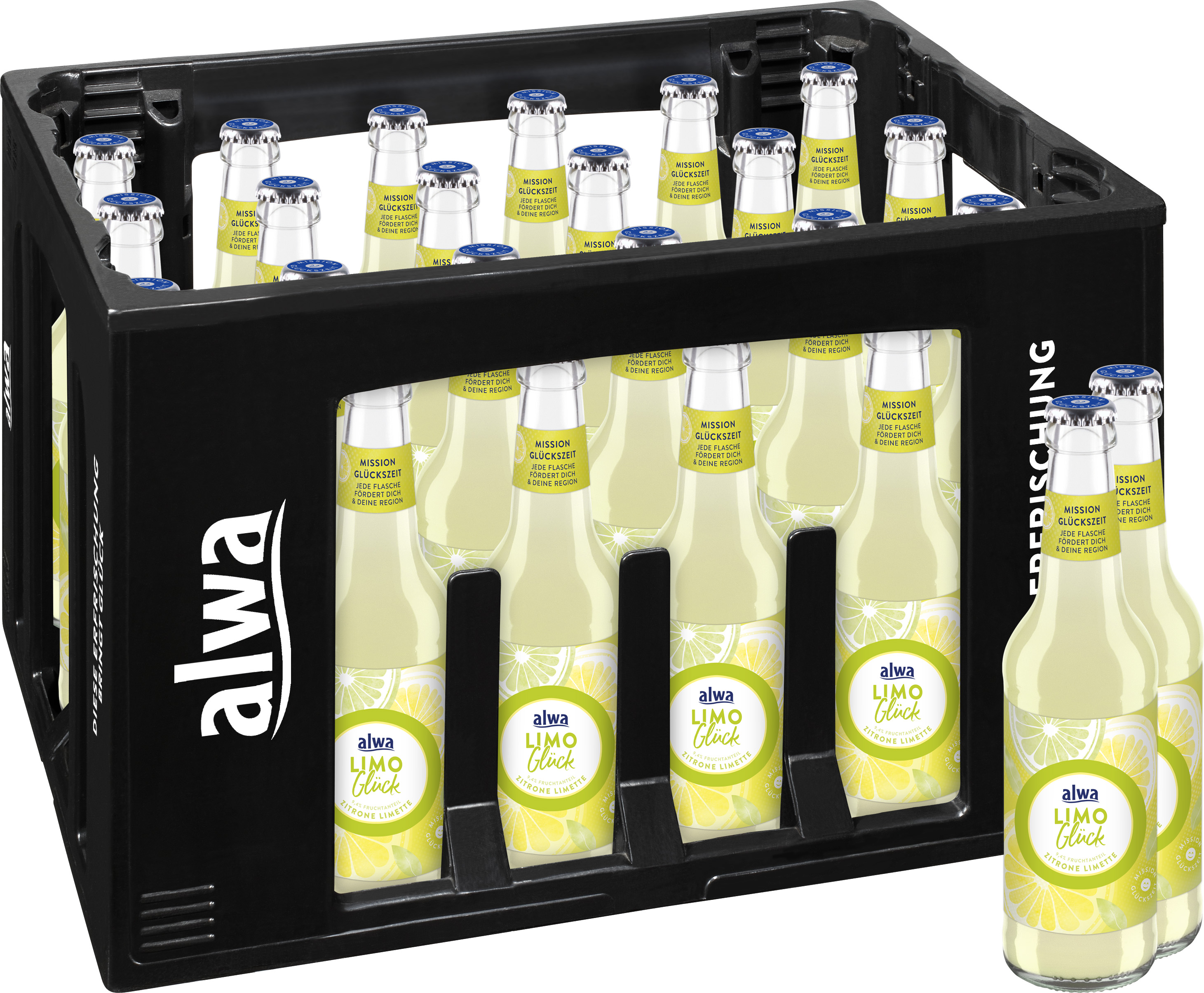 Alwa LimoGlück Zitrone-Limette 24x0,33 l
